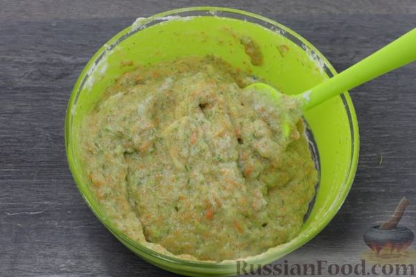 Суфле из куриного филе с кабачком, морковью и укропом