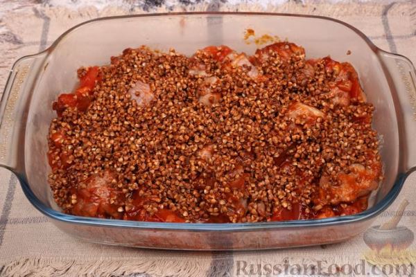 Гречка с мясом и тыквой (в духовке)